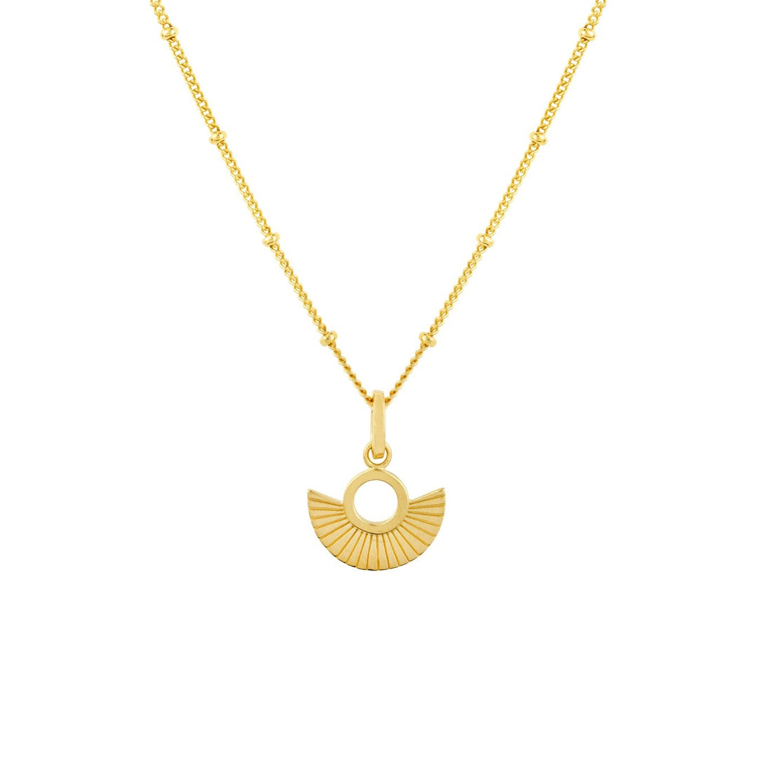 Art Deco Fan Gold Satellite Chain Necklace Vurchoo Jewellery P1090