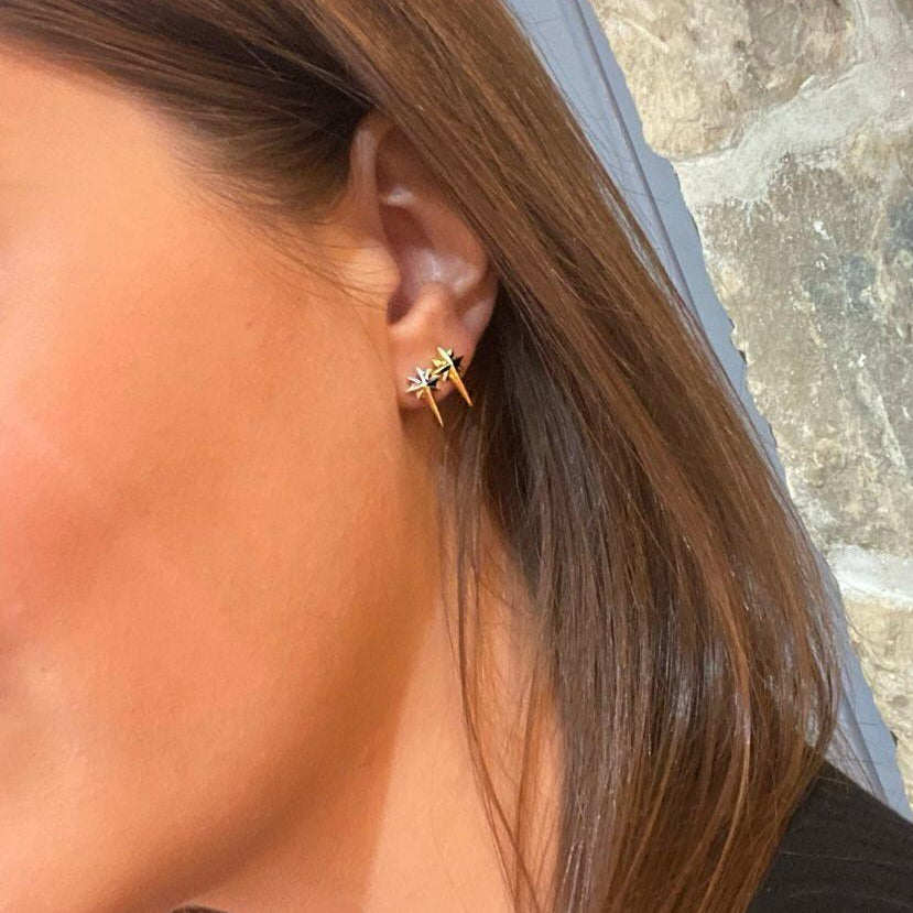 Rising Star Sterling Silver Stud Earrings