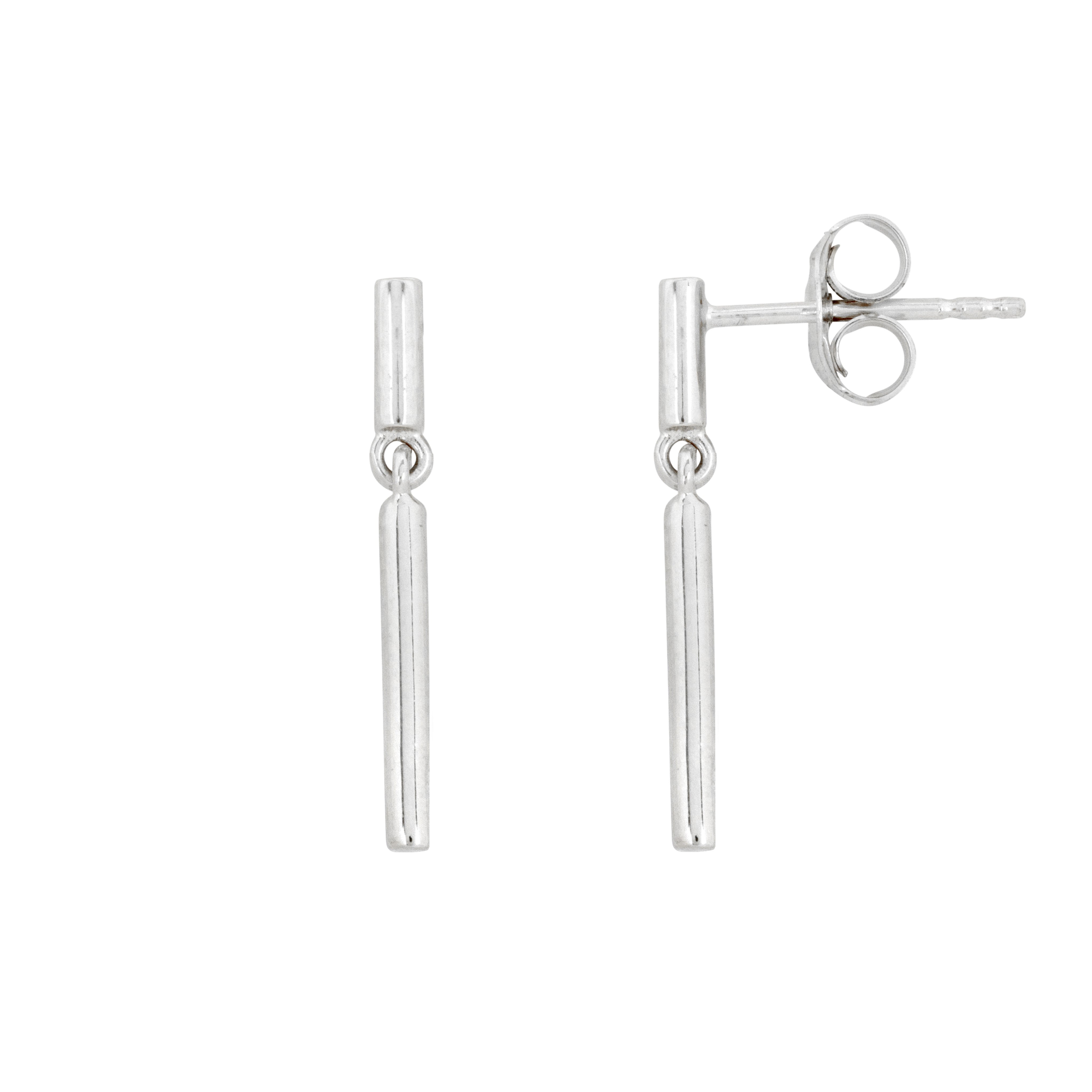 Minimalist Dainty Silver Bar Stud Earrings – Vurchoo Ethical Jewellery