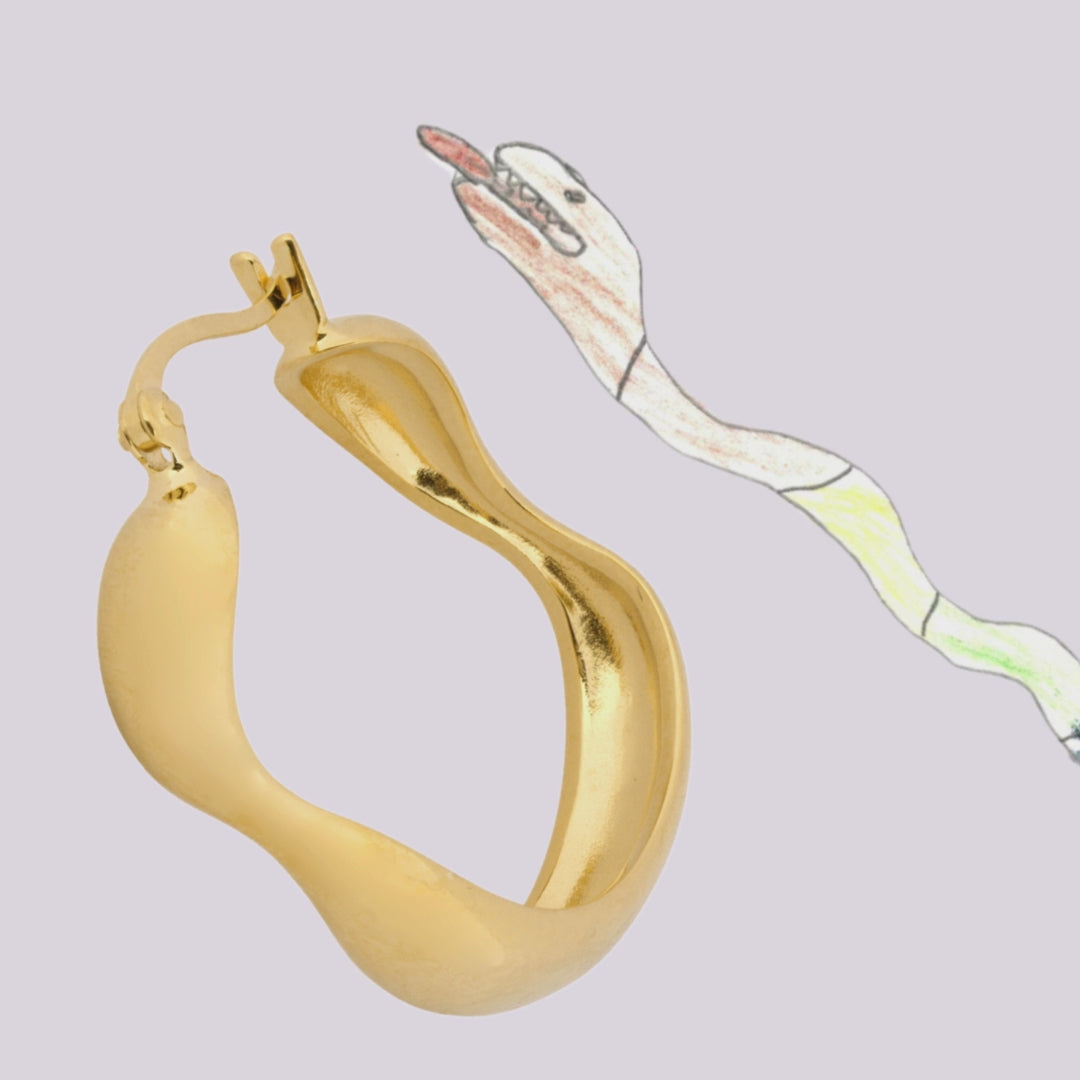 Silver Large Water Hoop Earrings - Vurchoo Ethical Jewellery