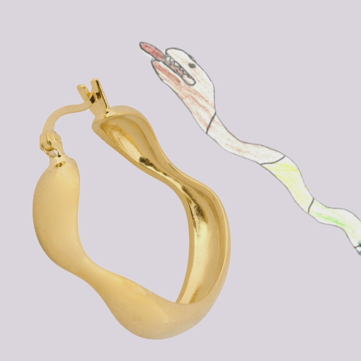 Silver Large Water Hoop Earrings - Vurchoo Ethical Jewellery