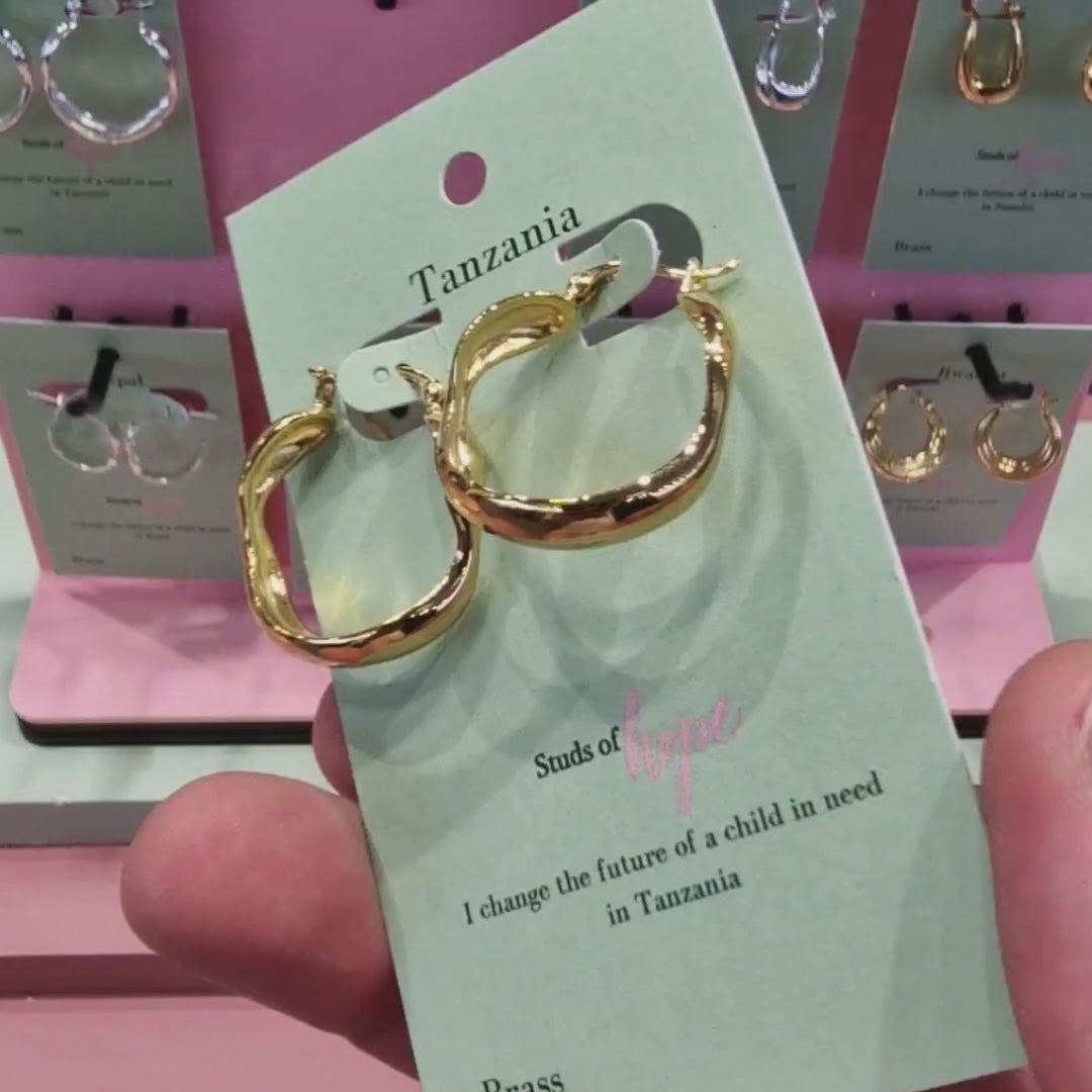 Silver Large Water Hoop Earrings - Vurchoo Ethical Jewellery