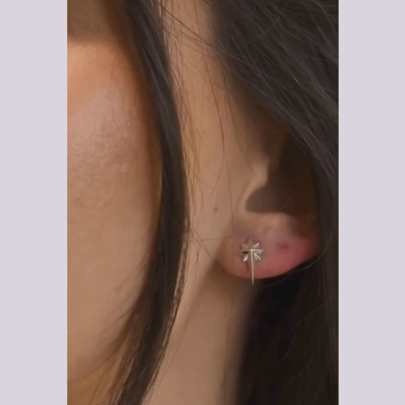 Rising Star Sterling Silver Stud Earrings