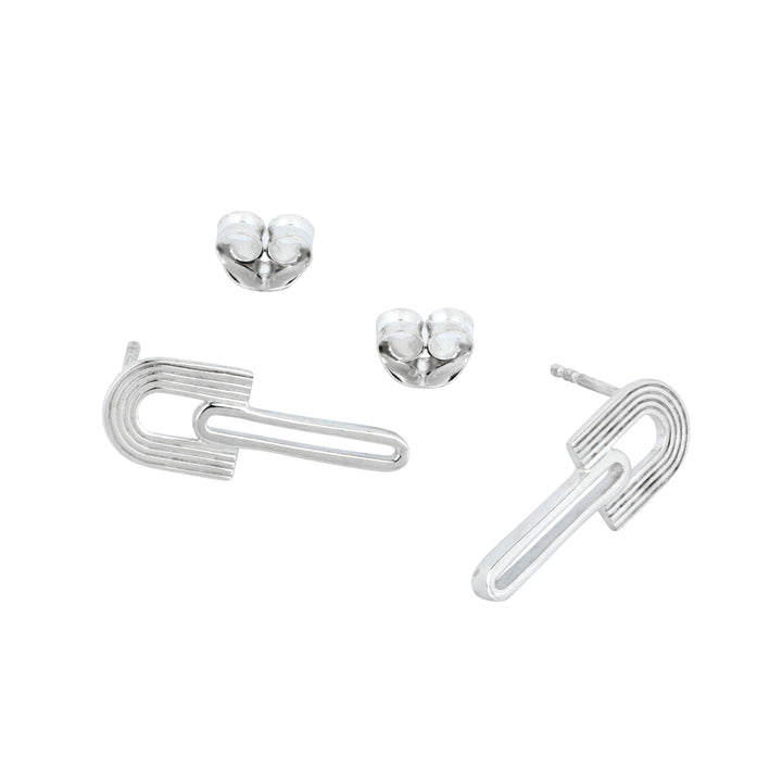 Rainbow Sterling Silver Stud Earrings - Vurchoo Ethical Jewellery
