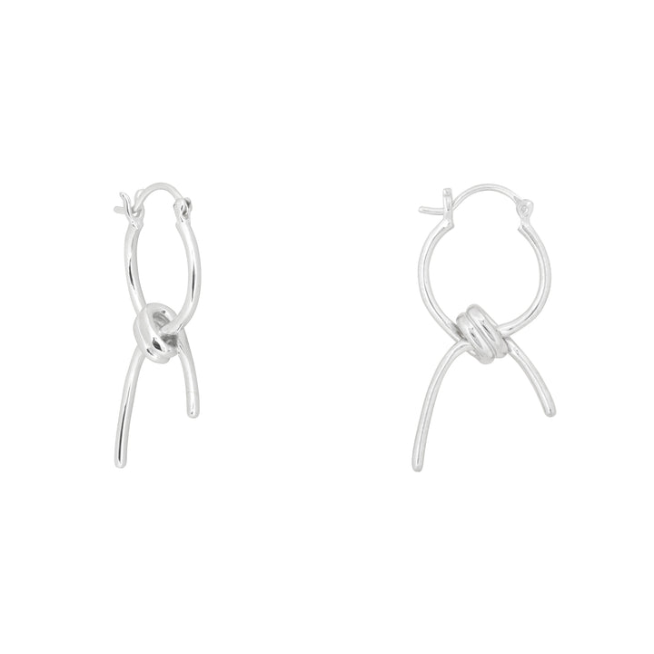 Silver Knotted Hoop Earrings - Vurchoo Ethical Jewellery