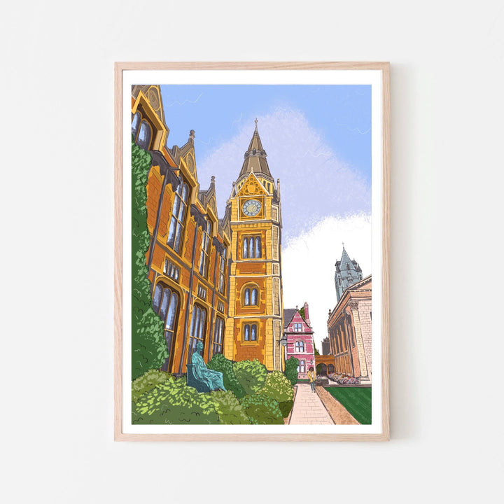 Cambridge UK Pembroke College Art Print & Map