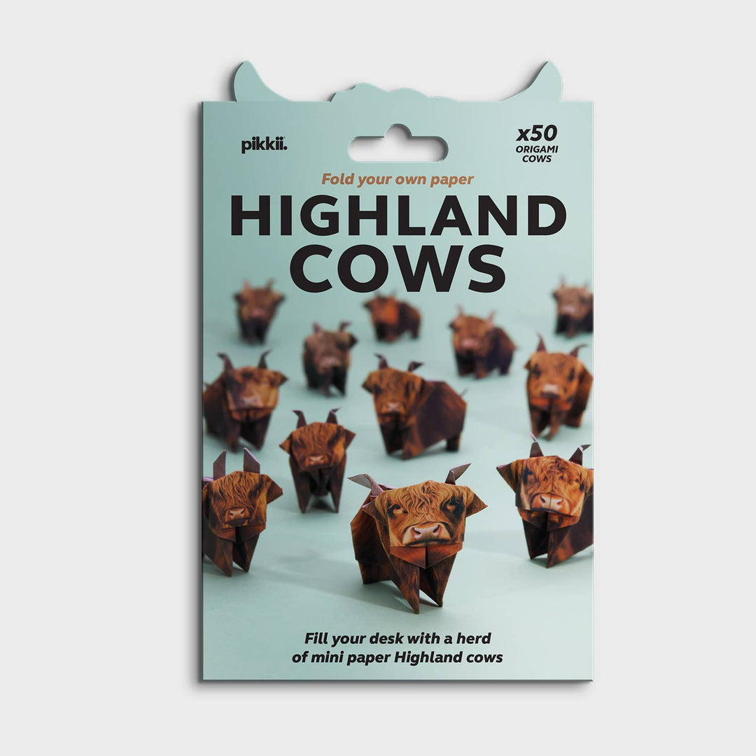 Paper Highland Cows | Origami Kit | Scottish Novelty Gift