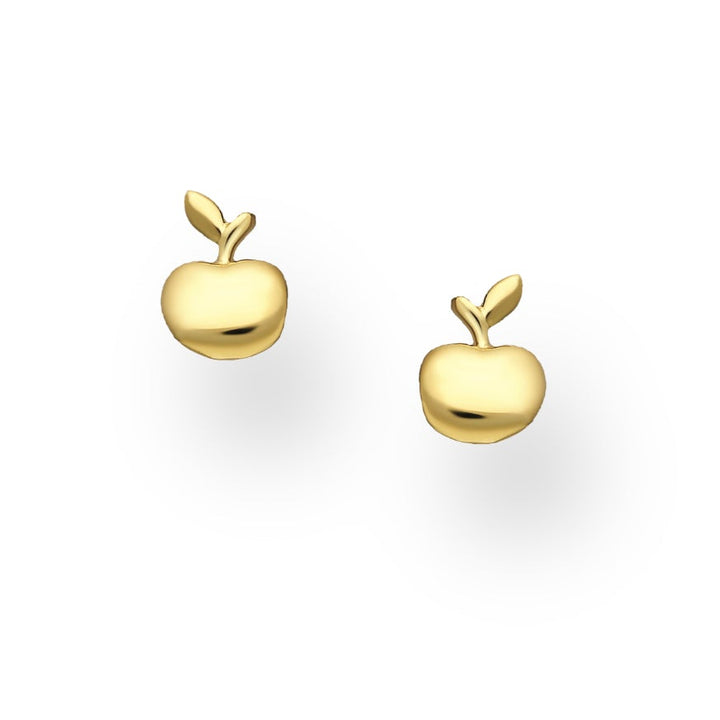 Petite Apple Gold Stud Earrings