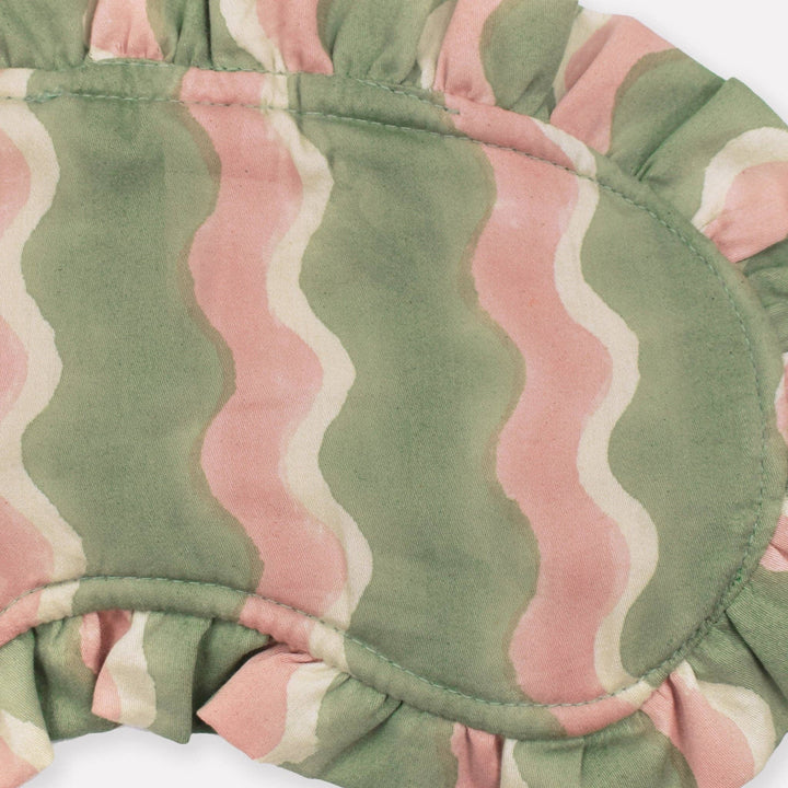 Organic Cotton Frill Eye Maks | Whirly | Mint