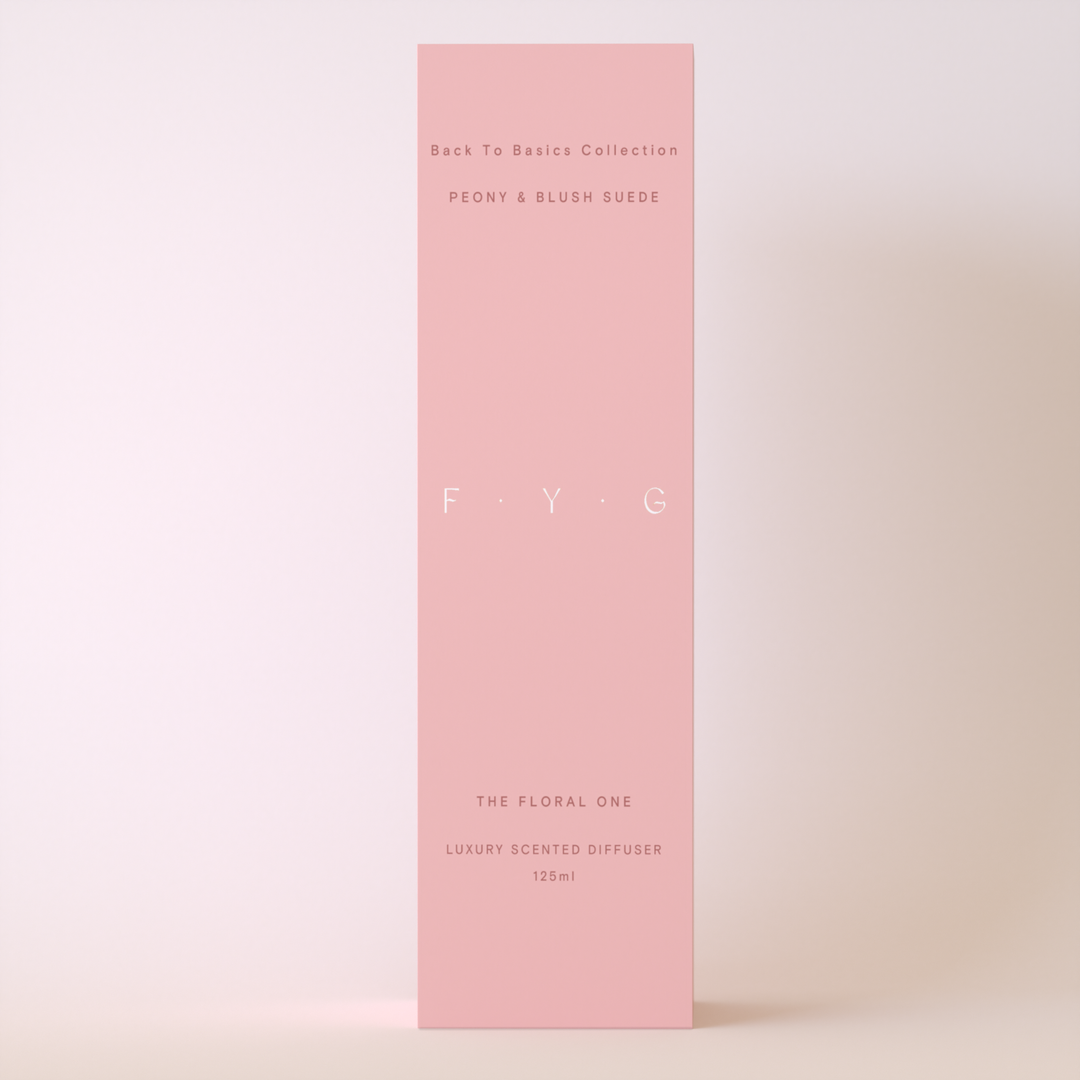 Peony & Blush Suede Diffuser: Amber / Glass