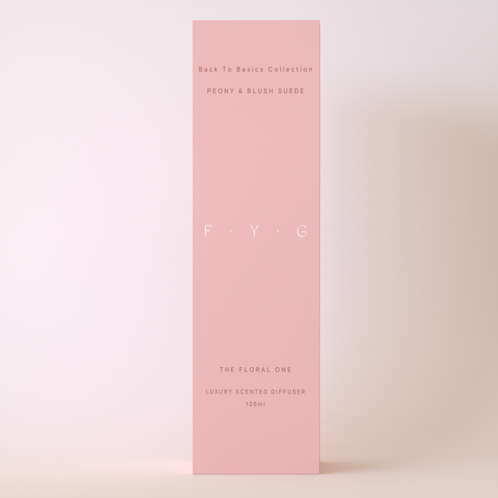 Peony & Blush Suede Diffuser: Amber / Glass