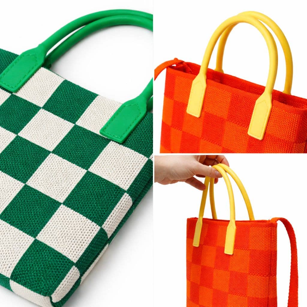 Pixel Check Mini Crossbody