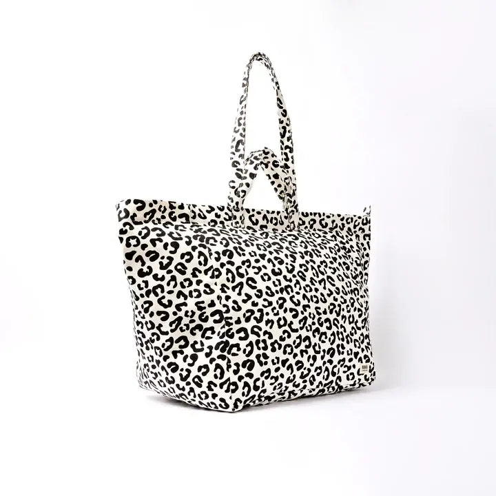 Marylebone Tote Bag in Summer Leopard Cotton Canvas