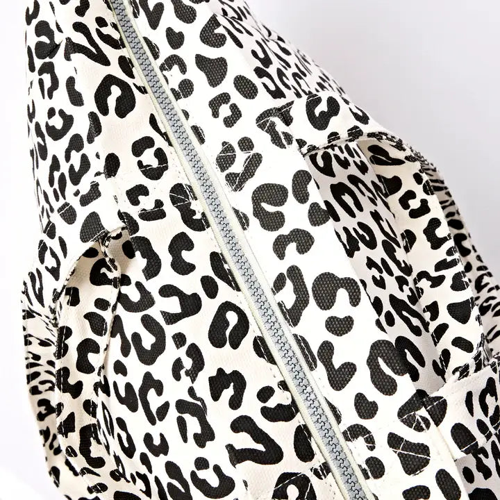 Marylebone Tote Bag in Summer Leopard Cotton Canvas