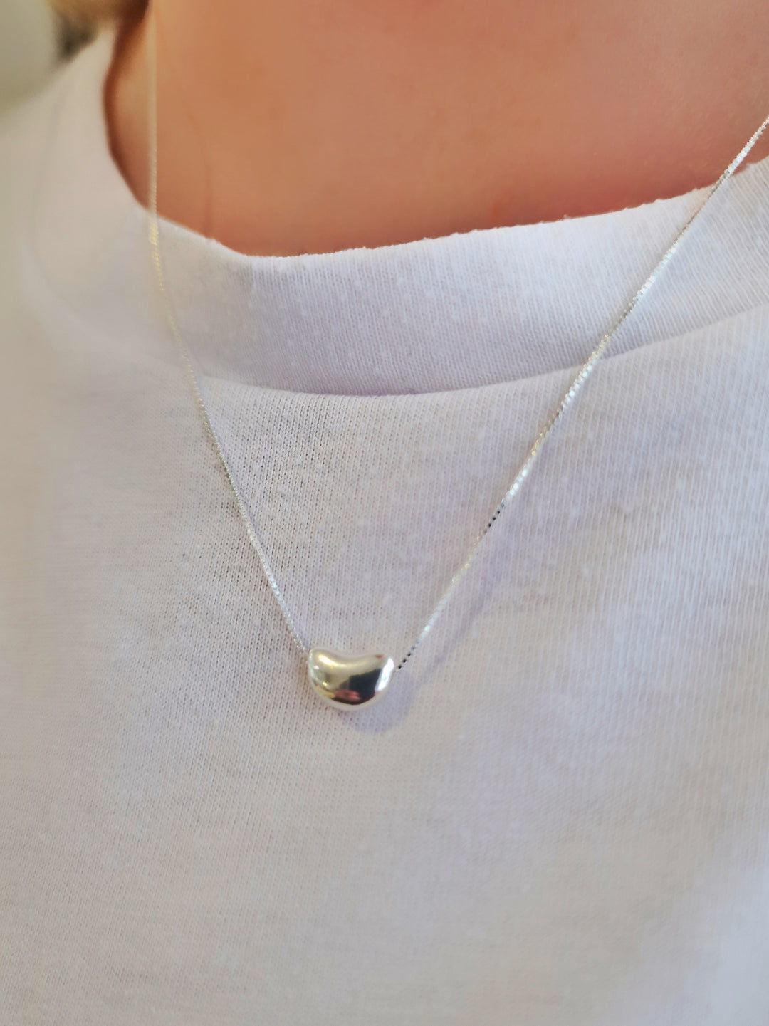 Pebble Adjustable Necklace Sterling Silver