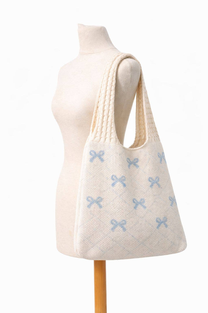 Ribbon Reverie crochet Tote