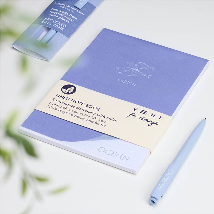 A5 Refill Notepad - Ocean in Sea Blue
