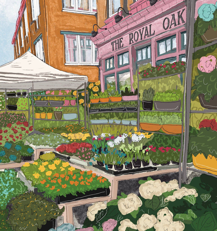 London Columbia Road Flower Market Art Print