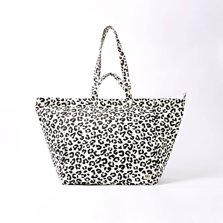 Marylebone Tote Bag in Summer Leopard Cotton Canvas
