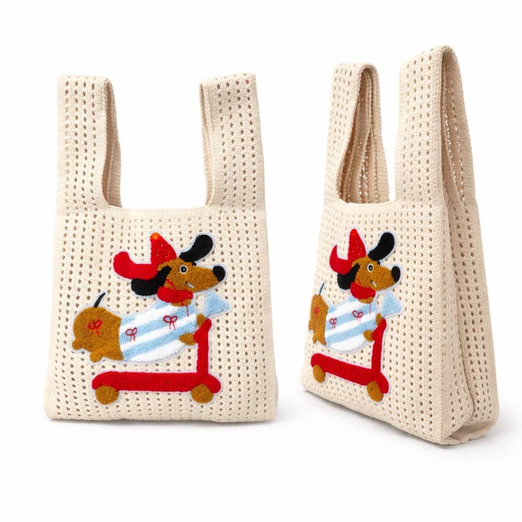 Rain Boots Puppy - Knitted bag