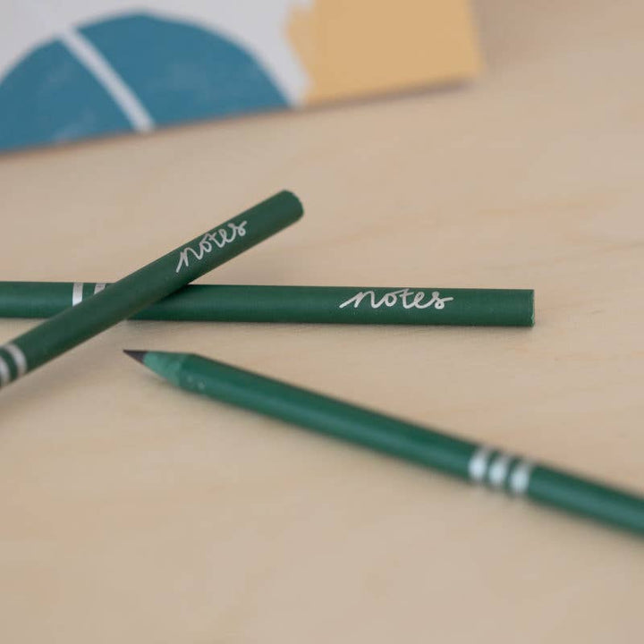 Pencils Pack of 3 recycled - Notes Olive & Forest Green