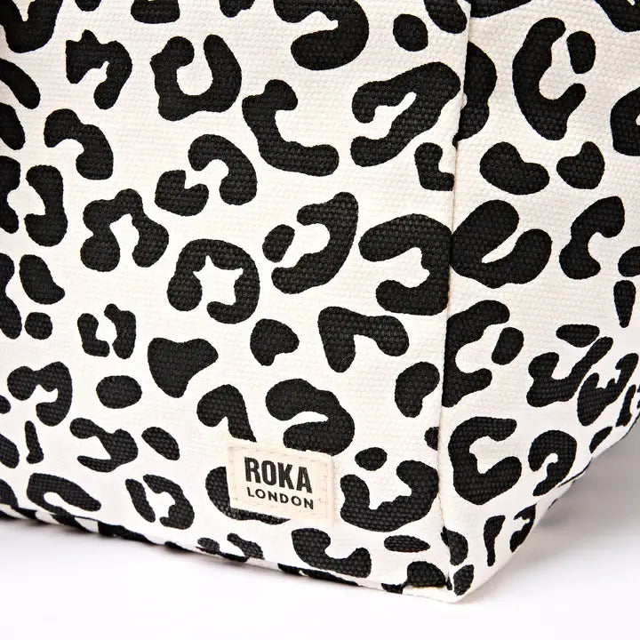 Marylebone Tote Bag in Summer Leopard Cotton Canvas