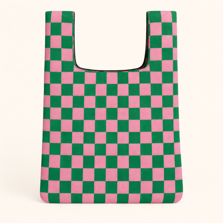 Bold Checker – Knitted bag