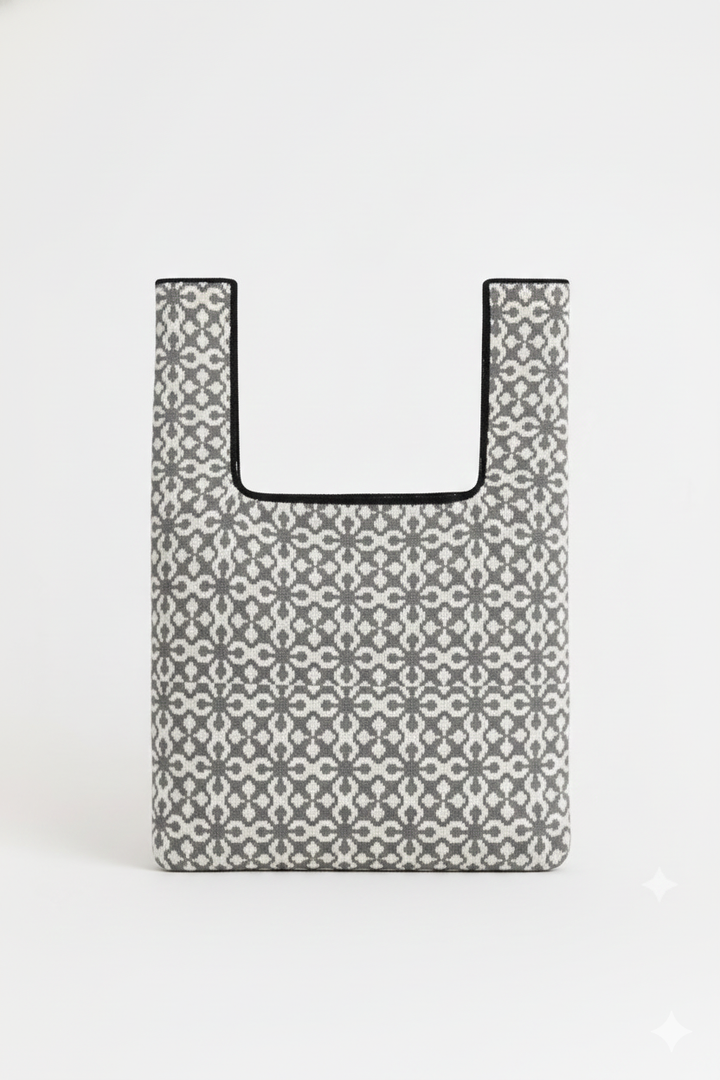 Monochrome Mosaic Collection - Knitted Bag