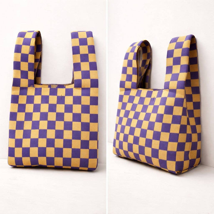 Bold Checker – Knitted bag