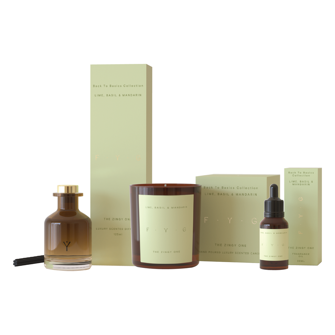 Lime, Basil & Mandarin Diffuser: Amber / Glass