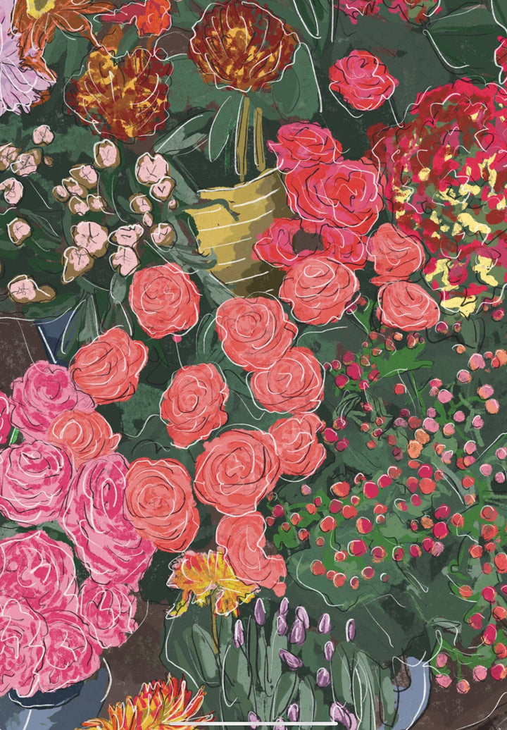 Florals London England UK Art Print “London Flower Shop”: A4