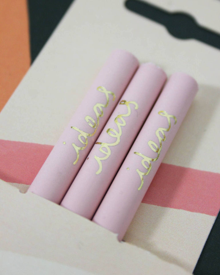 Pencils Pack of 3 recycled - Ideas Cream & Carnation