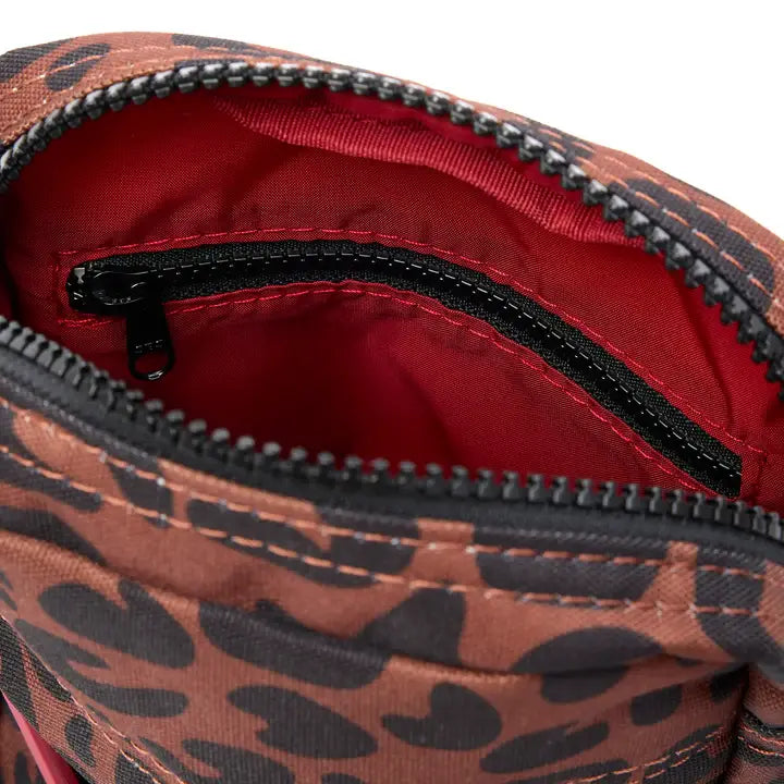 Bond Crossbody Bag in Scarlet Leopard Canvas