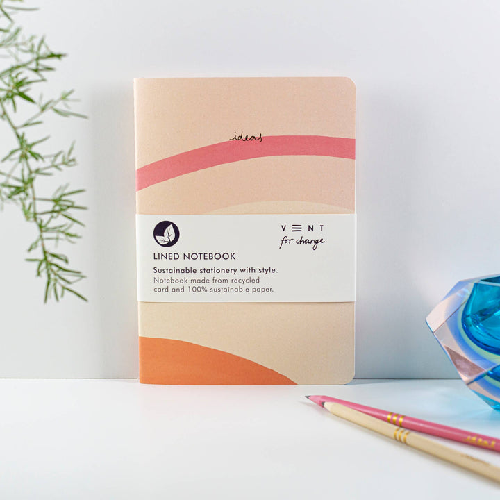 Notebook A5 Recycled & Sustainable Lined Paper Ideas- Cream