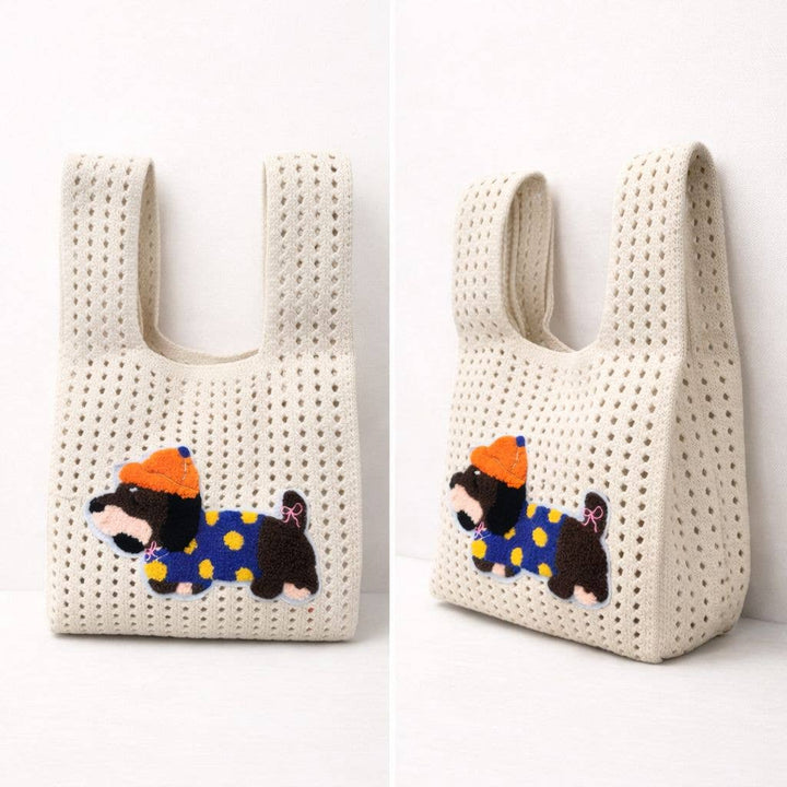 Rain Boots Puppy - Knitted bag