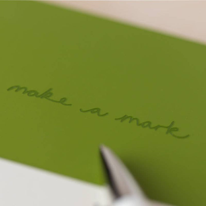 Notebook A5 Recycled Leather Lined Paper - Green