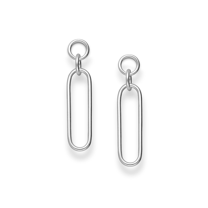 Classic Shaped Silver Stud Earrings
