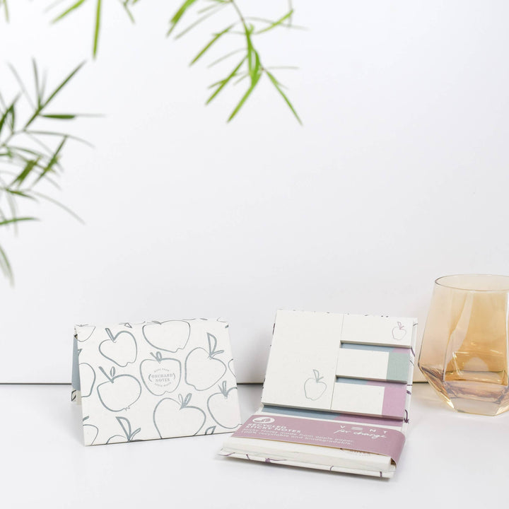 Orchard Sticky Notes Pad in Green - Organic Apple Paper