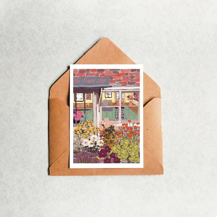 A6 Greeting Card “London Flower Shop” London UK