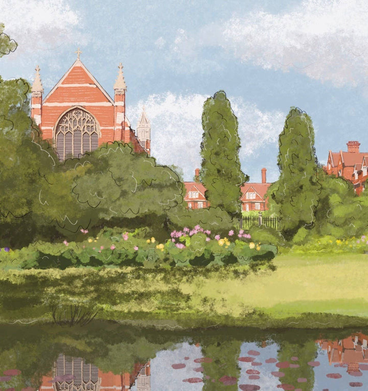 Cambridge Selwyn College & University Art Print
