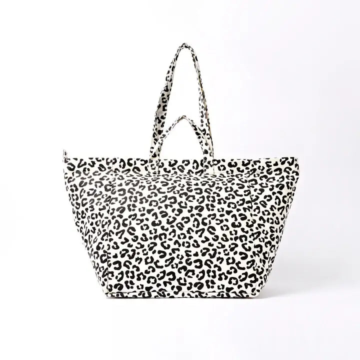 Marylebone Tote Bag in Summer Leopard Cotton Canvas