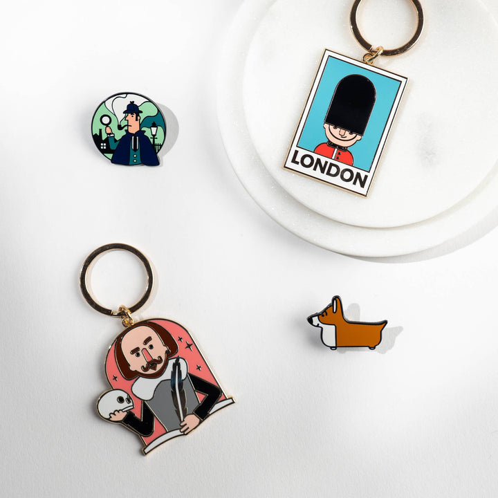 William Shakespeare KeyChain Literary Gift & London Souvenir