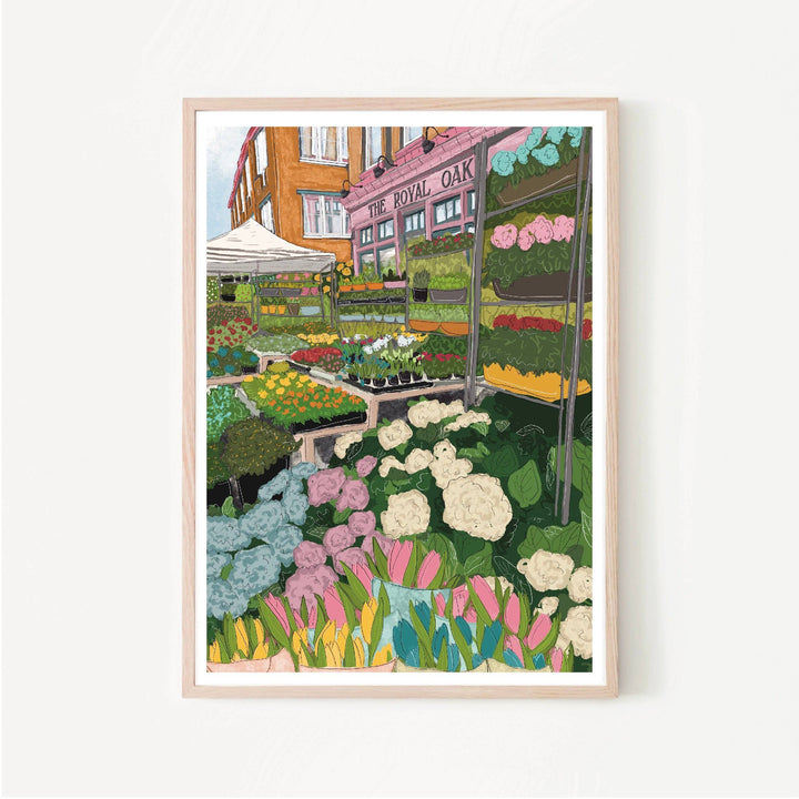 London Columbia Road Flower Market Art Print
