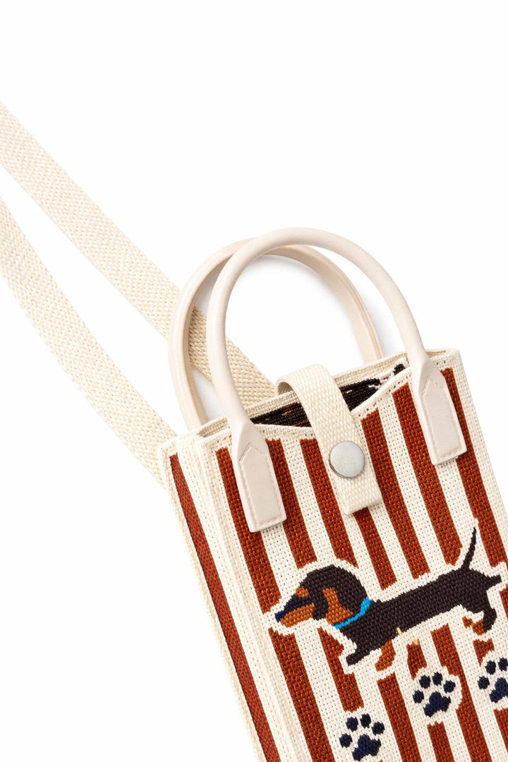 Knit Crossbody Phone Bag with Rubber Handles