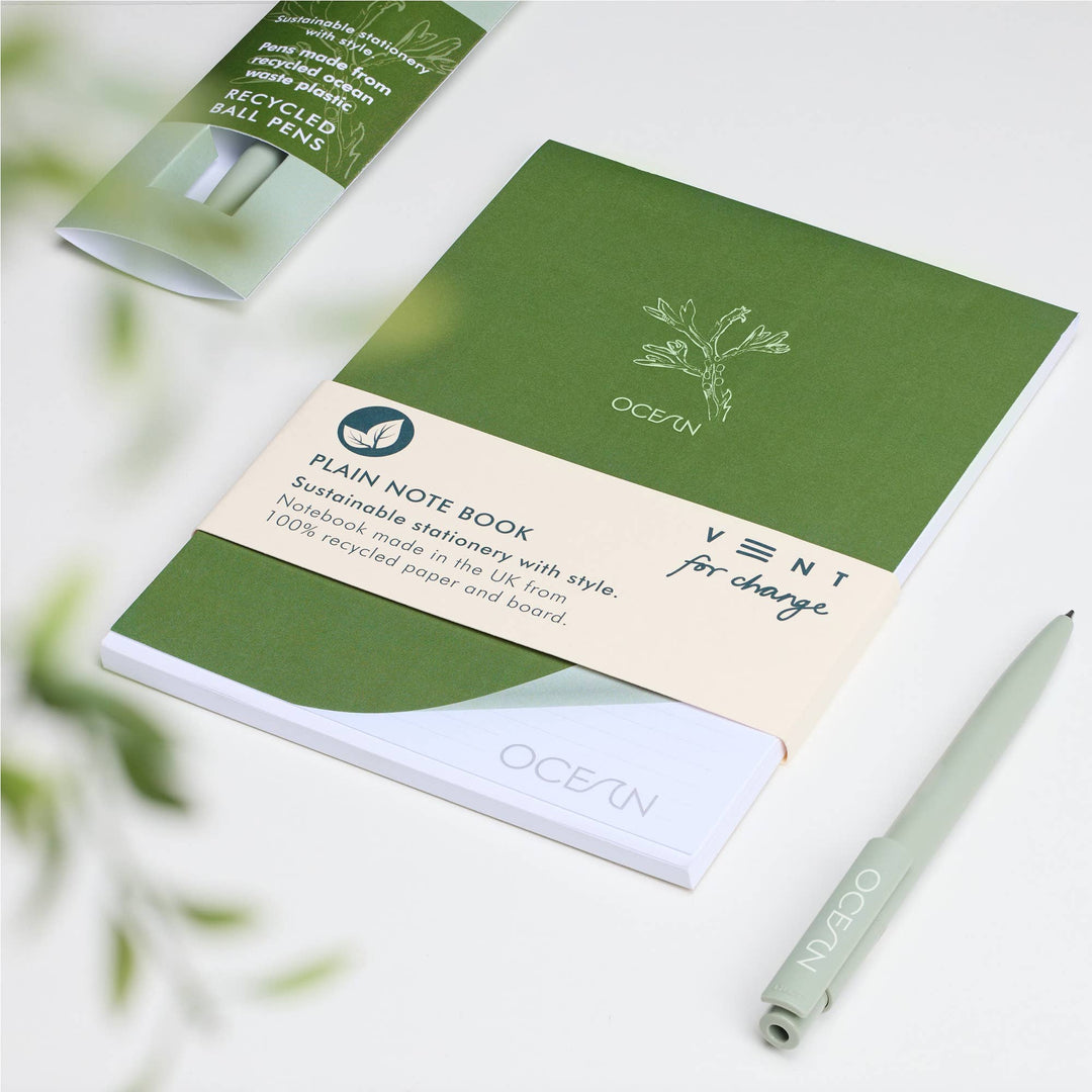Ocean A5 Notepad Algae Green - Recycled Paper