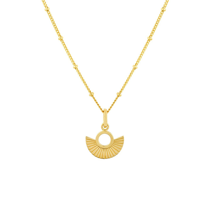 Art Deco Fan Gold Satellite Chain Necklace Vurchoo Jewellery P1090 - Vuschoo Ethical Jewellery