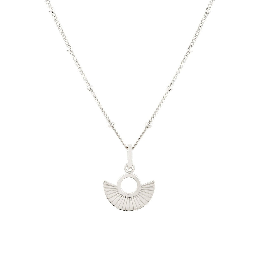 Art Deco Fan Silver Satellite Chain Necklace - Vurchoo Ethical Jewellery