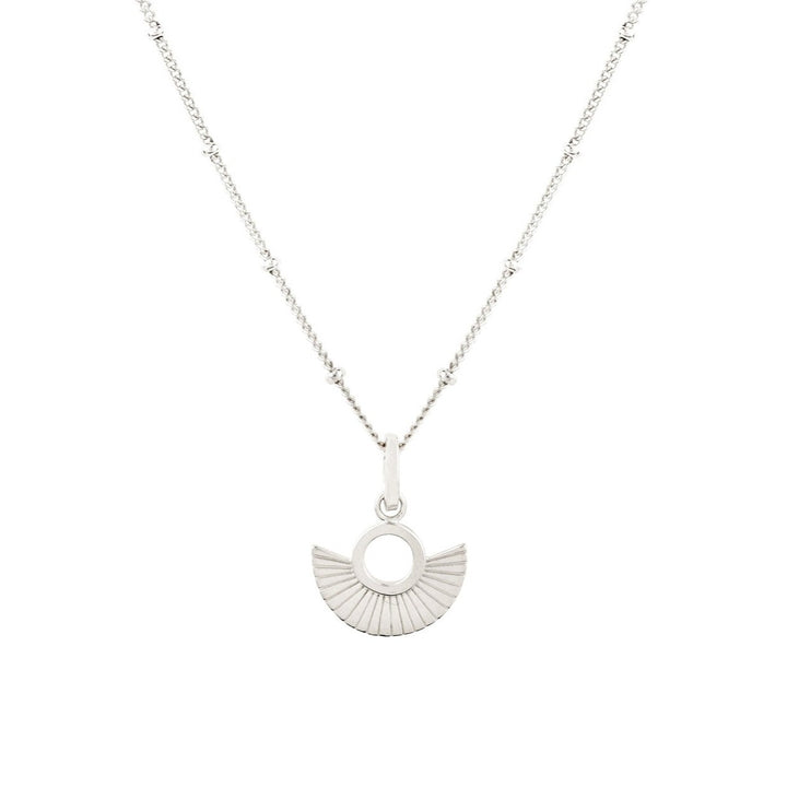 Art Deco Fan Silver Satellite Chain Necklace - Vurchoo Ethical Jewellery