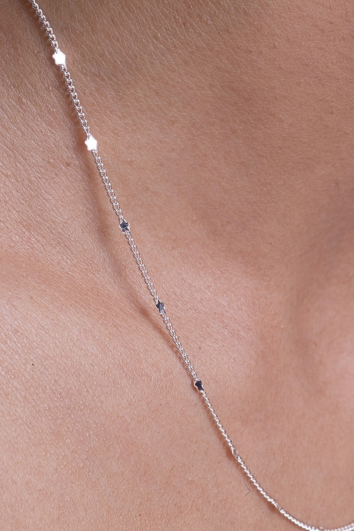 Star Dainty Chain Silver Necklace - Vurchoo Ethical Jewellery