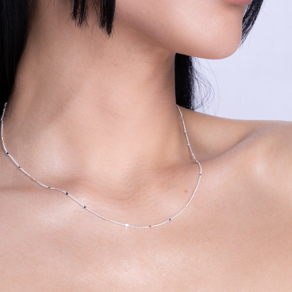 Star Dainty Chain Silver Necklace - Vurchoo Ethical Jewellery